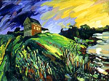 Makin's Barn w/White Sun